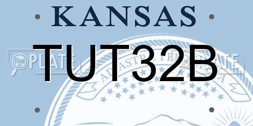 TUT32B Kansas License Plate
