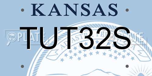 TUT32S Kansas License Plate