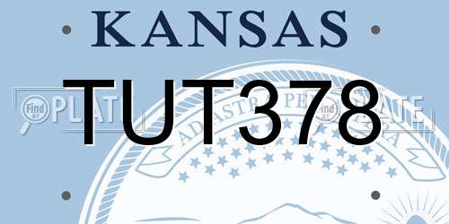 TUT378 Kansas License Plate