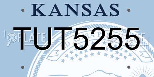 TUT5255 Kansas License Plate