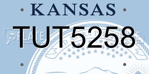 TUT5258 Kansas License Plate