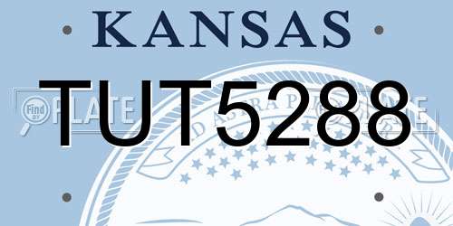 TUT5288 Kansas License Plate