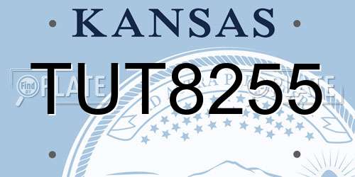 TUT8255 Kansas License Plate
