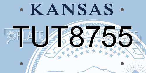 TUT8755 Kansas License Plate