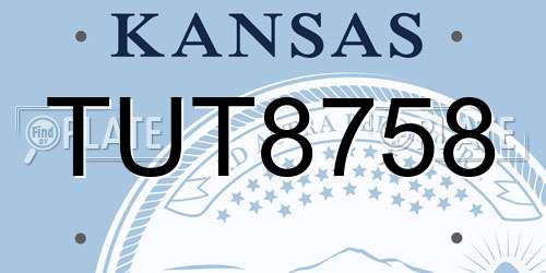 TUT8758 Kansas License Plate