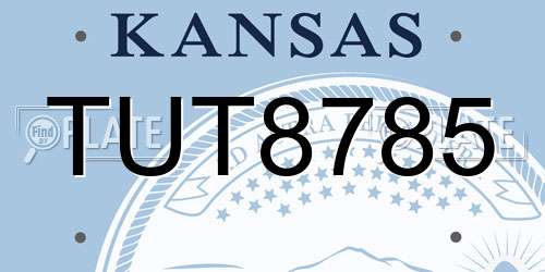 TUT8785 Kansas License Plate