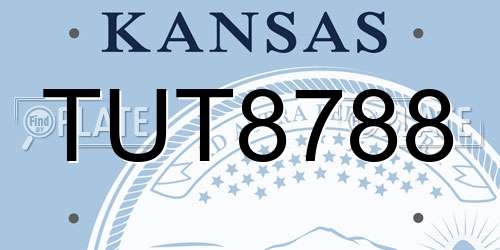 TUT8788 Kansas License Plate