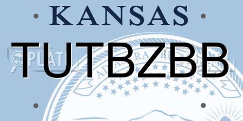 TUTBZBB Kansas License Plate