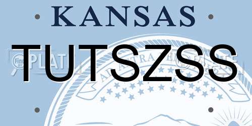 TUTSZSS Kansas License Plate