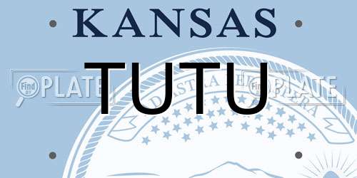TUTU Kansas License Plate