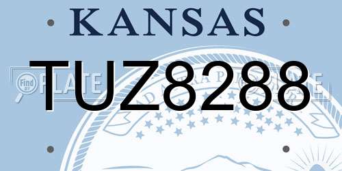 TUZ8288 Kansas License Plate