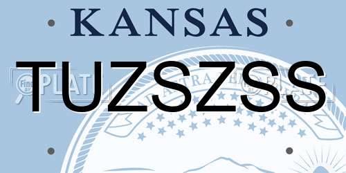 TUZSZSS Kansas License Plate