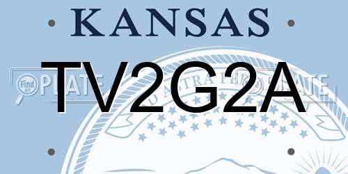 TV2G2A Kansas License Plate