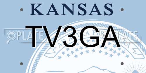 TV3GA Kansas License Plate