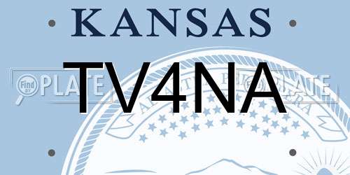 TV4NA Kansas License Plate