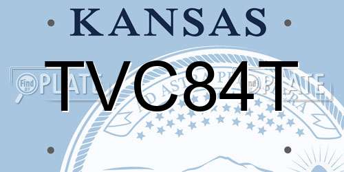 TVC84T Kansas License Plate