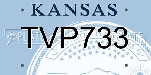 TVP733 Kansas License Plate