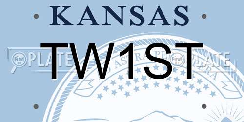 TW1ST Kansas License Plate