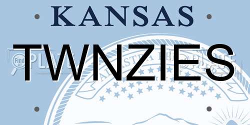 TWNZIES Kansas License Plate