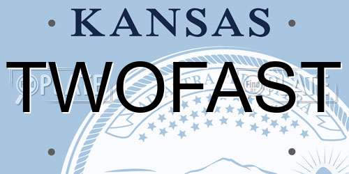 TWOFAST Kansas License Plate