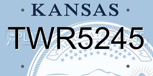 TWR5245 Kansas License Plate