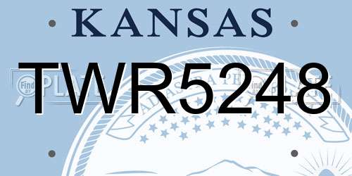 TWR5248 Kansas License Plate