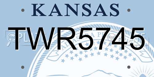 TWR5745 Kansas License Plate