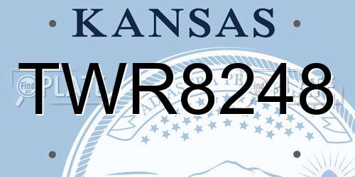 TWR8248 Kansas License Plate