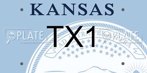 TX1 Kansas License Plate