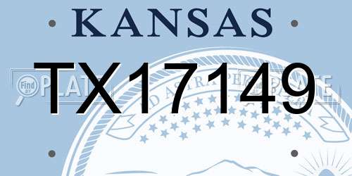 TX17149 Kansas License Plate