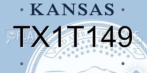 TX1T149 Kansas License Plate