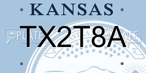 TX2T8A Kansas License Plate
