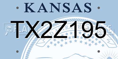 TX2Z195 Kansas License Plate