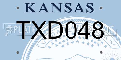 TXD048 Kansas License Plate