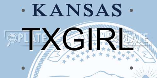 TXGIRL Kansas License Plate