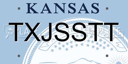 TXJSSTT Kansas License Plate