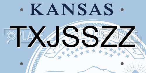 TXJSSZZ Kansas License Plate