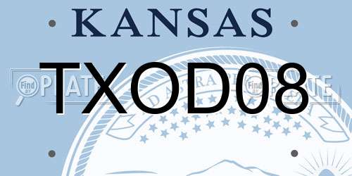 TXOD08 Kansas License Plate