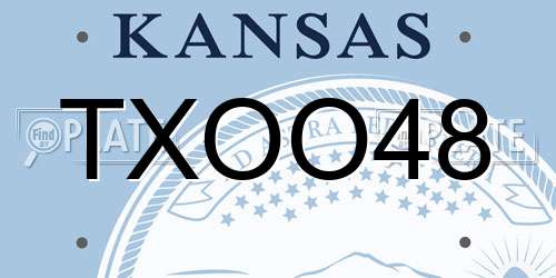 TXOO48 Kansas License Plate