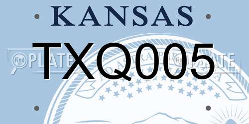 TXQ005 Kansas License Plate