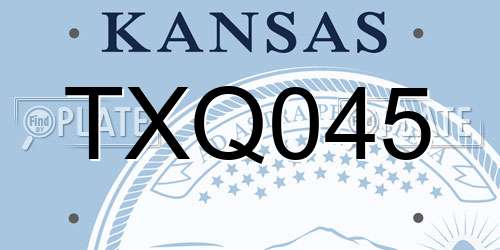 TXQ045 Kansas License Plate