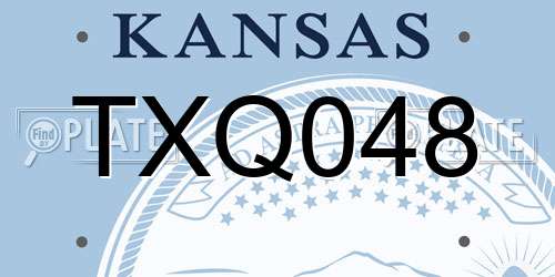 TXQ048 Kansas License Plate