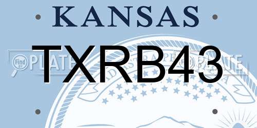 TXRB43 Kansas License Plate