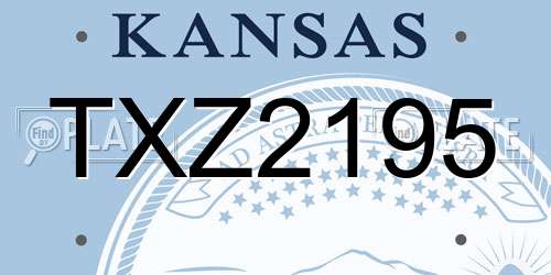 TXZ2195 Kansas License Plate