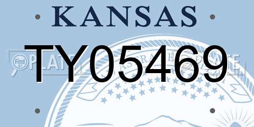 TY05469 Kansas License Plate