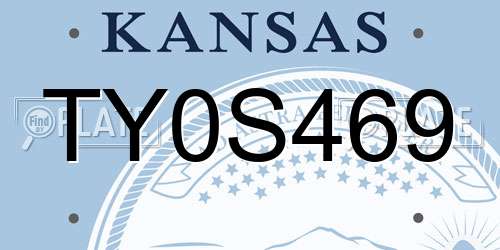 TY0S469 Kansas License Plate