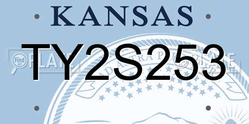 TY2S253 Kansas License Plate