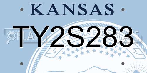 TY2S283 Kansas License Plate