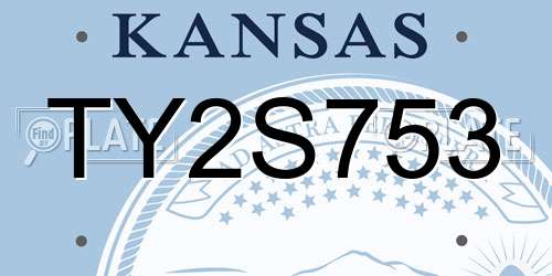 TY2S753 Kansas License Plate