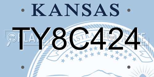 TY8C424 Kansas License Plate